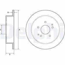 DELPHI féktárcsa BG4940C autóalkatrész