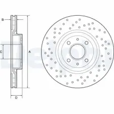 DELPHI féktárcsa BG4943C autóalkatrész
