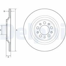 DELPHI féktárcsa BG4961C autóalkatrész