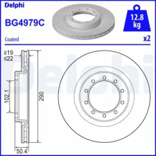 DELPHI féktárcsa BG4979C autóalkatrész