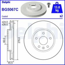 DELPHI féktárcsa BG5067C autóalkatrész