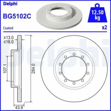 DELPHI féktárcsa BG5102C autóalkatrész