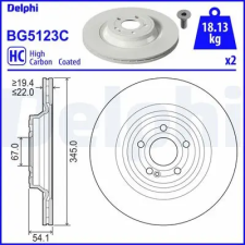 DELPHI féktárcsa BG5123C autóalkatrész