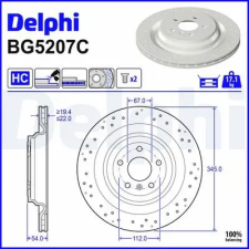 DELPHI féktárcsa BG5207C autóalkatrész