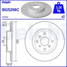 DELPHI féktárcsa BG5298C autóalkatrész