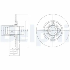 DELPHI féktárcsa BG9033RS autóalkatrész