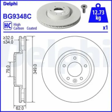 DELPHI féktárcsa BG9348C autóalkatrész
