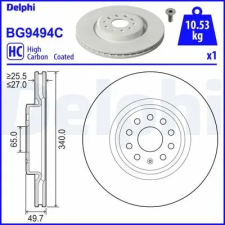 DELPHI féktárcsa BG9494C autóalkatrész