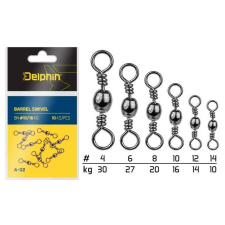 Delphin Barrel swivel A-02 BN/8 forgó 10db horgászkiegészítő