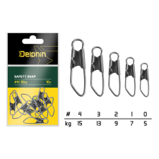 Delphin Biztonsági kapocs / 10db - #2/9kg horgászkiegészítő