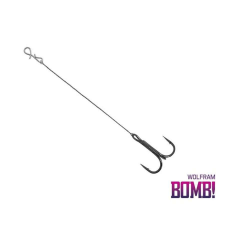 Delphin Bomb Twisto Rigs Wolfram 12 cm #2 pergető előke 3db horog