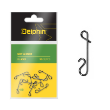 Delphin C-02 Not-A-Knot csomómentes pergető kapocs, M, 10db horgászkiegészítő