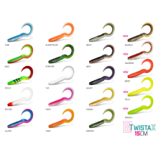 Delphin DuoPACK BOX Delphin TwistaX Eeltail UVs / 6x 5db - 15cm/DISCO csali