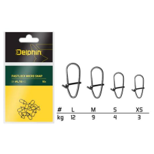 Delphin Fastlock micro snap S/4kg 10db horgászkiegészítő