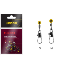Delphin Feeder futó és forgó kapoccsal Delphin RUNNER / 10db M horgászkiegészítő