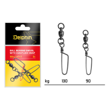 Delphin Forgóval ellátott coastlock kapocs / 3 db - 90kg horgászkiegészítő