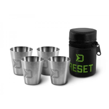 Delphin reset 4in1-4x30ml rozsdamentes acél pohár készlet pálinkás pohár
