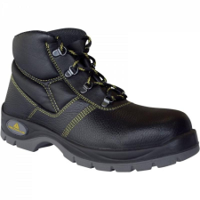 Delta Bakancs pigmentált kruponbőr kétrétegű PU talp S1P black 36 munkavédelmi cipő