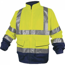 Delta Kabát Panostyle HV (20%pamut 80%polieszter) FLUO yellow/navy 3XL láthatósági ruházat