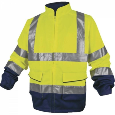 Delta Kabát Panostyle HV (20%pamut 80%polieszter) FLUO yellow/navy L