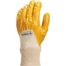 Delta Kesztyű Jersey pamut/nitril szellőző kézhát vastagság 0,8mm yellow 11