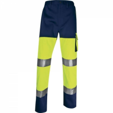 Delta Nadrág derekas Panostyle HV (20%pamut 80%polieszter) FLUO yellow/navy S