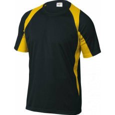 Delta Póló Bicolor sport és szabadidő lélegző könnyű black/yellow L