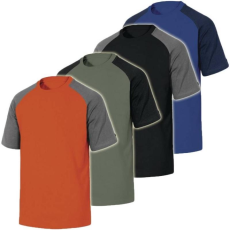 Delta Póló Genoa rövidujjú kereknyakú (100%pamut) grey/orange S