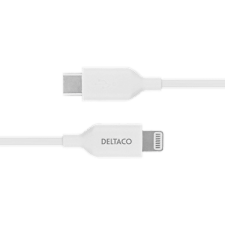 Deltaco USB-C apa - Lightning apa Adat- és töltőkábel 2m - Fehér (IPLH-452) kábel és adapter