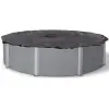  Deluxe PE téli medencevédő takaró, kör alakú fémpalástos medencékhez, 4.5m átmérőjű, fekete színű