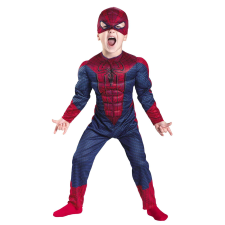 Deluxe Spiderman jelmez S méretű izomzattal 110-120 cm-es gyerekeknek jelmez