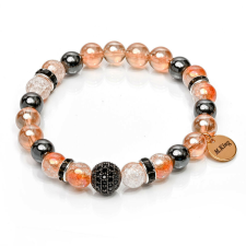  Demon Aura – Arany angyal aura, hematit és hegyikristály ásvány karkötő dobozban karkötő