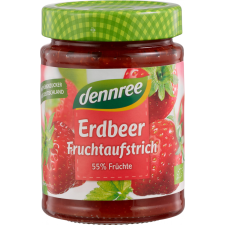 Dennree bio lekvár eperből 55% gyümölcstartalommal 340 g alapvető élelmiszer