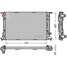 Denso hűtő, motorhűtés DRM02021 autóalkatrész