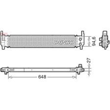 Denso hűtő, motorhűtés DRM02042 autóalkatrész