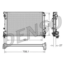 Denso hűtő, motorhűtés DRM09163 autóalkatrész