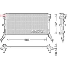 Denso hűtő, motorhűtés DRM23039 autóalkatrész