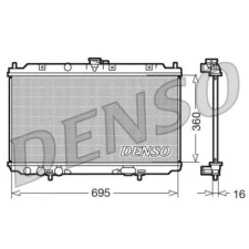 Denso hűtő, motorhűtés DRM46012 autóalkatrész