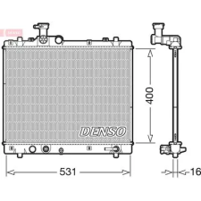 Denso hűtő, motorhűtés DRM47035 autóalkatrész