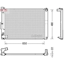 Denso hűtő, motorhűtés DRM51012 autóalkatrész