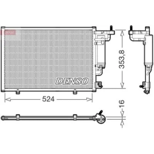 Denso kondenzátor, klíma DCN10059 autóalkatrész