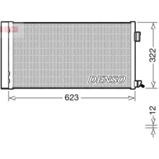 Denso kondenzátor, klíma DCN11010 autóalkatrész