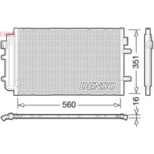 Denso kondenzátor, klíma DCN12005 autóalkatrész