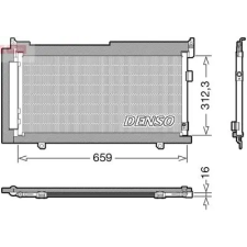 Denso kondenzátor, klíma DCN36006 autóalkatrész