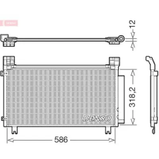 Denso kondenzátor, klíma DCN50134 autóalkatrész