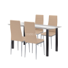  Denton 4+1 étkező garnitúra bézs-szürke