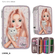 Depesche TOPModel 3 Emeletes Töltött Tolltartó BLOOMING KITTY tolltartó