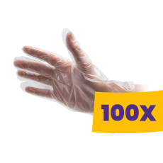 Depo Fóliakesztyű eldobható 100db-os (Karton - 100 csomag)