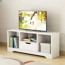 Depohome TV-állvány multifunkciós médiaállvány 90x30x41 cm fehér RT09 bútor