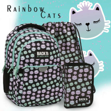 DERFORM BackUp cicás iskolatáska SZETT - Rainbow Cats iskolatáska